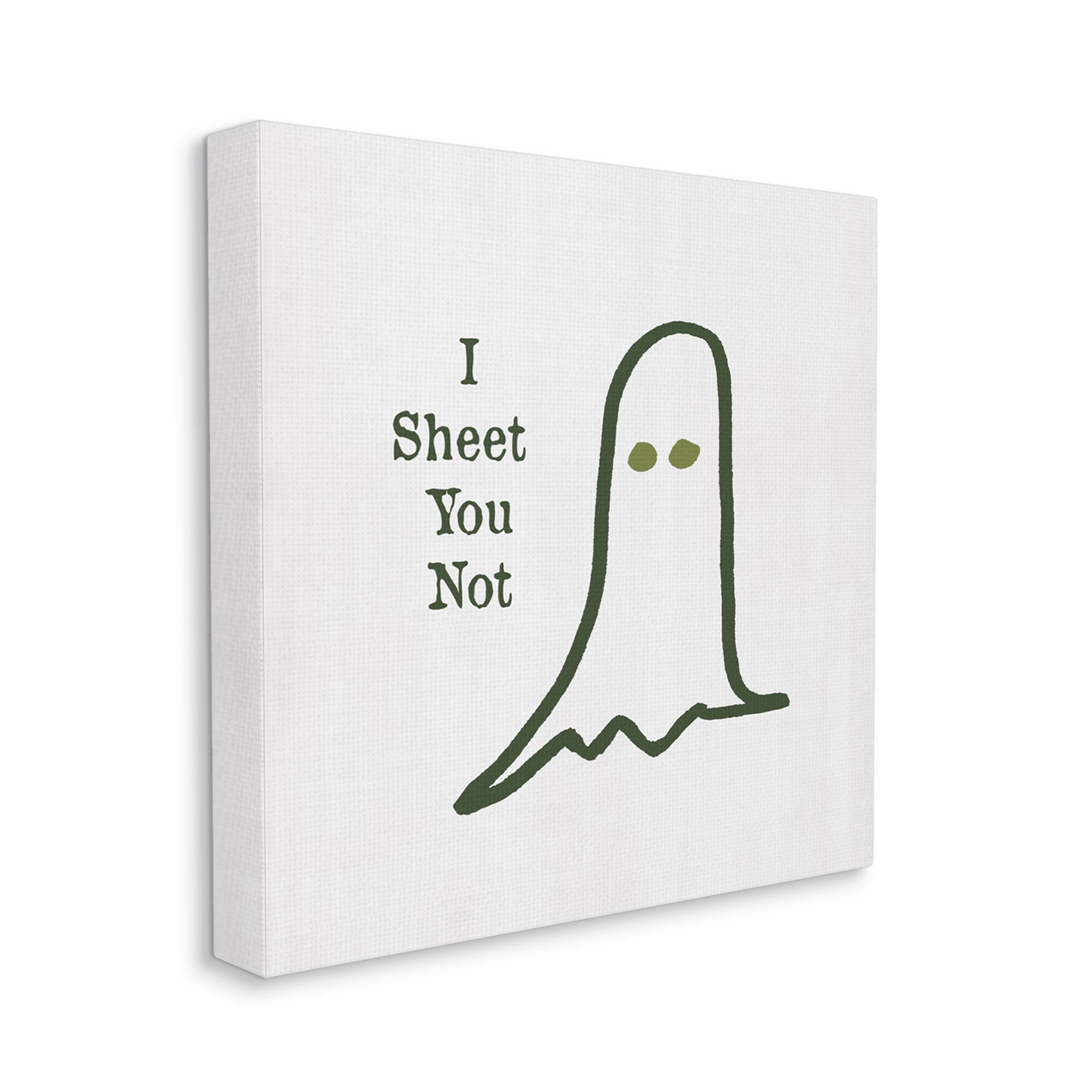 Stupell Industries I Sheet You Not Ghost Canvas Wall Art